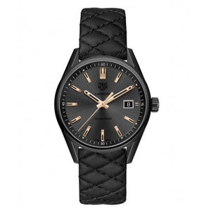 Buy Shop Tag Heuer Carrera Special Edition Black Dial Black Leather Strap Watch for Women - WAR1113.FC6392 USA Online