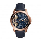 Buy Shop Fossil Grant Twist Multifunction Blue Dial Blue Leather Strap Watch for Men - ME1162 USA Online