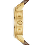 Buy Shop Tory Burch The Tory Chronograph White Dial Maroon Jacquard Strap Watch for Women - TBW1050 USA Online