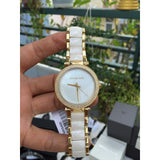 Buy Shop Michael Kors Parker Mother of Pearl Dial Two Tone Steel Strap Watch for Women - MK6400 USA Online