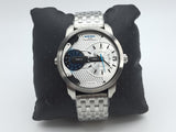 Buy Shop Diesel Mini Daddy Dual Time Silver Dial Stainless Steel Watch For Men - DZ7305 USA Online