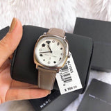Buy Shop Marc Jacobs Mandy Silver Dial Brown Leather Strap Watch for Women - MJ1563 USA Online