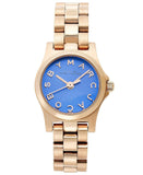 Buy Shop Marc Jacobs Henry Dinky Blue Dial Rose Gold Steel Strap Watch for Women - MBM3204 USA Online