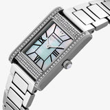 Emporio Armani Empire Mother of Pearl Dial Silver Steel Strap Watch For Women - AR11625