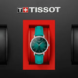 Buy Shop Tissot Everytime Lady Green Dial Green Leather Strap Watch for Women - T143.210.17.091.00 USA Online