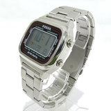 Buy Shop Fossil Retro Digital Silver Dial Silver Steel Strap Watch for Men - FS5844 USA Online