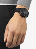 Buy Shop Tissot Chrono XL Vintage Black Dial Black Leather Strap Watch For Men - T116.617.36.052.00 USA Online