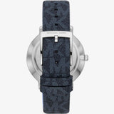 Buy Shop Michael Kors Pyper Quartz Silver Dial Blue Leather Strap Watch For Women - MK7244 USA Online