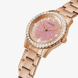 Buy Shop Guess Glitter Diamonds Pink Dial Rose Gold Steel Strap Watch for Women - GW0405L3 USA Online