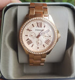 Buy Shop Fossil Cecile Rose Gold Dial Rose Gold Steel Strap Watch for Women - AM4483 USA Online