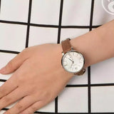 Buy Shop Fossil Jacqueline White Dial Brown Leather Strap Watch for Women - ES3708 USA Online