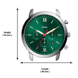 Buy Shop Fossil Neutra Chronograph Green Dial Brown Leather Strap Watch for Men - FS5735 USA Online