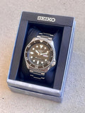 Seiko 5 Sports Automatic Day Date Black Dial Silver Steel Strap Watch for Men - SRPD55K1