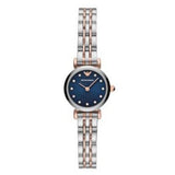 Buy Shop Emporio Armani Gianni T Bar Quartz Blue Dial Two Tone Steel Strap Watch For Women - AR11222 USA Online