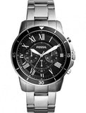 Buy Shop Fossil Grant Sport Chronograph Black Dial Silver Steel Strap Watch for Men - FS5236 USA Online