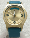 Buy Shop Marc Jacobs Baby Dave Gold Dial Blue Leather Strap Watch for Women - MBM1263 USA Online