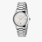 Buy Shop Gucci G Timeless Silver Dial Silver Steel Strap Unisex Watch - YA126442 USA Online