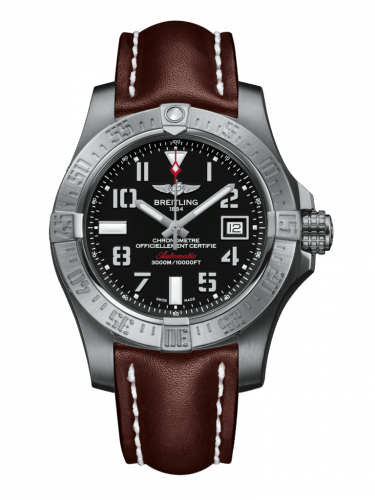 Buy Shop Breitling Avenger II Seawolf Stainless Steel 45mm Brown Leather Strap Mens Watch - A1733110/BC31/438X USA Online