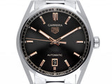 Buy Shop Tag Heuer Carrera Black Dial Silver Steel Strap Watch for Men - WBN2113.BA0639 USA Online