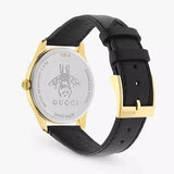 Buy Shop Gucci G-Timeless Mother of Pearl Dial Black Leather Strap Watch For Women - YA126589 USA Online