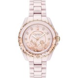 Coach Preston Pink Dial Pink Steel Strap Watch for Women - 14503465