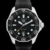 Buy Shop Tag Heuer Aquaracer Professional 300 Automatic Black Dial Black Rubber Strap Watch for Men - WBP201A.FT6197 USA Online