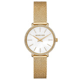 Buy Shop Michael Kors Pyper Quartz Mother of Pearl White Dial Gold Mesh Bracelet Watch For Women - MK4619 USA Online