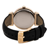 Buy Shop Michael Kors Catlin Rose Gold Crystal Dial Black Leather Strap Watch for Women - MK2376 USA Online