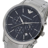 Buy Shop Emporio Armani Renato Chronograph Blue Dial Silver Steel Strap Watch For Men - AR2486 USA Online