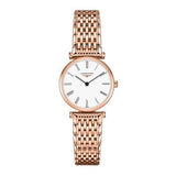 Longines La Grande Classique White Dial Rose Gold Mesh Bracelet Watch for Women - L4.209.1.91.8