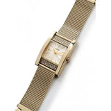 Buy Shop Guess Nouveau Diamonds Gold Dial Gold Mesh Bracelet Watch for Women - W0127L2 USA Online