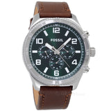 Buy Shop Fossil Brox Multifunction Green Dial Brown Leather Strap Watch for Men - BQ2801 USA Online