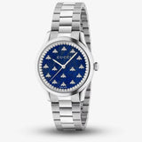 Gucci G Timeless Quartz Blue Dial Silver Steel Strap Watch for Women - YA1265043