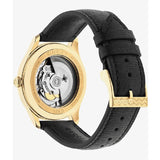 Buy Shop Gucci Eryx Automatic Chevron Gold Dial Black Leather Strap Watch For Men - YA126340 USA Online