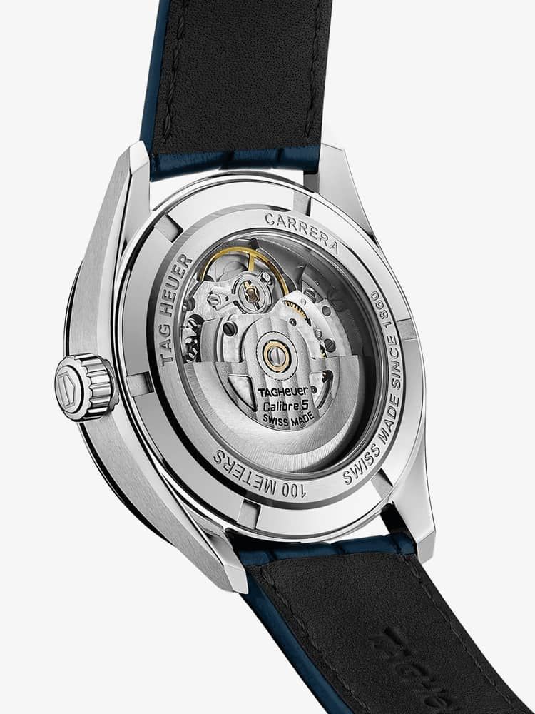 Buy Shop Tag Heuer Carrera Date Blue Dial Blue Leather Strap Watch for Men - WBN2112.FC6504 USA Online