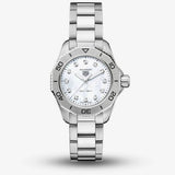 Buy Shop Tag Heuer Aquaracer Professional 200 Quartz Diamond Mother of Pearl Dial Silver Steel Strap Watch for Women - WBP1416.BA0622 USA Online