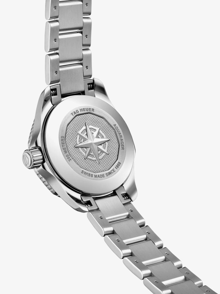 Buy Shop Tag Heuer Aquaracer Professional 200 Automatic Diamond Blue Dial Silver Steel Strap Watch for Women - WBP2411.BA0622 USA Online