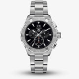 Buy Shop Tag Heuer Aquaracer Chronograph Black Dial Silver Steel Strap Watch for Men - CAY1110.BA0927 USA Online