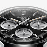 Buy Shop Tag Heuer Carrera Automatic Chronograph Black Dial Black Leather Strap Watch for Men - CBS2210.FC6534 USA Online