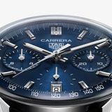 Buy Shop Tag Heuer Carrera Chronograph Blue Dial Blue Leather Strap Watch for Men - CBS2212.FC6535 USA Online