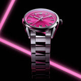 Buy Shop Tag Heuer Carrera Date Automatic 18K Pink Dial Silver Steel Strap Watch for Women - WBN2313.BA0001 USA Online