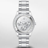Buy Shop Fossil Stella Sport Multifunction Silver Dial Silver Steel Strap Watch for Women - ES5108 USA Online