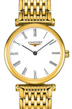 Longines La Grande Classique De Longines White Dial Gold Steel Strap Watch for Women - L4.209.2.11.8