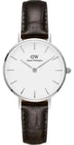 Buy Shop Daniel Wellington Classic Petite York White Dial Brown Leather Strap Watch For Women - DW00100244 USA Online