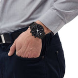 Buy Shop Emporio Armani Sport Chronograph Black Dial Black Mesh Bracelet Watch For Men - AR1968 USA Online