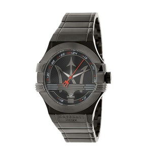 Buy Shop Maserati Potenza 42mm Black Analog Dial Black Strap Watch For Men - R8853108003 USA Online