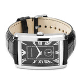 Buy Shop Emporio Armani Classic Analog Black Dial Black Leather Strap Strap Watch For Men - AR1604 USA Online