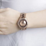 Buy Shop Marc Jacobs Henry Transparent Rose Gold Dial Rose Gold Steel Strap Watch for Women - MBM3339 USA Online