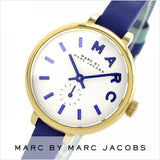 Buy Shop Marc Jacobs Sally White Dial Blue Leather Strap Watch for Women - MBM1354 USA Online