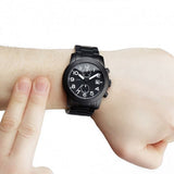 Buy Shop Marc Jacobs Larry Chronograph Black Dial Black Steel Strap Watch for Men - MBM5052 USA Online